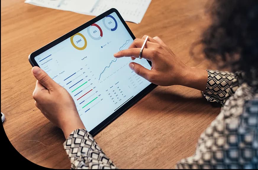 Viewing reporting on tablet