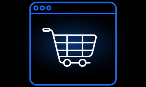 Online checkout cart icon
