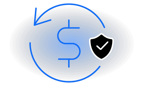 Decreased chargeback ratio icon